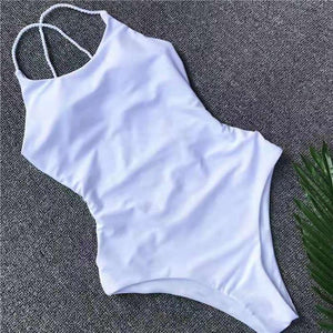 Wholesale women's sexy solid color one-piece swimsuit（CL8644）