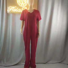 Load image into Gallery viewer, Wholesale solid back zipper Imitation cotton pocket jumpsuit（CL9138）
