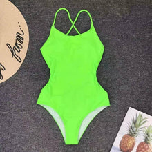 Load image into Gallery viewer, Wholesale women&#39;s sexy solid color one-piece swimsuit（CL8644）
