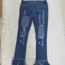 Load image into Gallery viewer, Wholesale women&#39;s high-waisted ripped jeans (CL8166)
