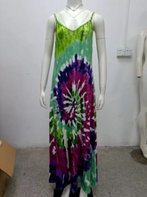 Load image into Gallery viewer, Wholesale vortex suspender loose print suspender dress（CL9103）
