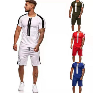 Wholesale men's sports striped two-piece suit 2PC(ML8052)