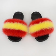 Load image into Gallery viewer, Wholesale Fox Fur Slippers （FR8000）
