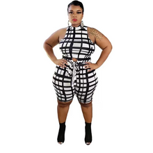 Load image into Gallery viewer, Wholesale large women&#39;s fashion leisure lattice suit 2PC（CL9172）
