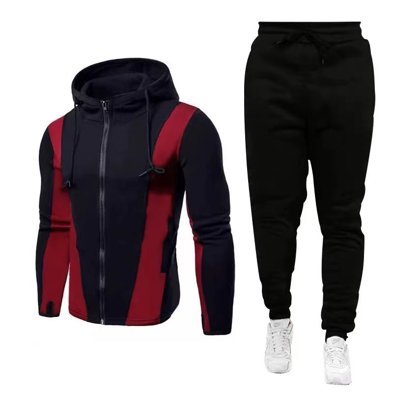 Wholesale leisure hooded slim fleece suit 2PC（ML8112）