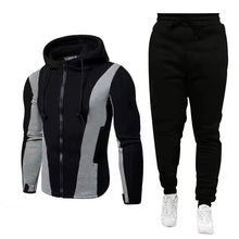 Load image into Gallery viewer, Wholesale leisure hooded slim fleece suit 2PC（ML8112）
