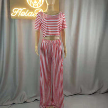 Load image into Gallery viewer, Wholesale colorful leisure striped women&#39;s wear 2PC（CL9125）
