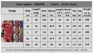 Wholesale Christmas printed long sleeve leisure home set pajamas for women 2PC（CL9609）