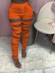 Wholesale women's sexy ripped pants（CL8714）