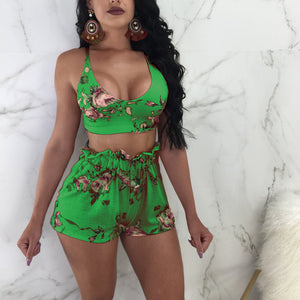 Sexy Flowers Printed Swimsuit （CL10316）