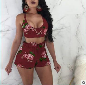 Sexy Flowers Printed Swimsuit （CL10316）