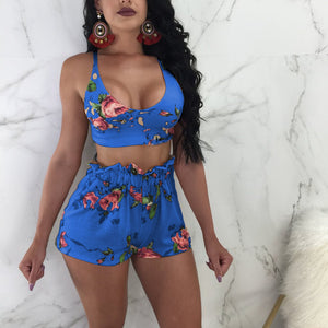 Sexy Flowers Printed Swimsuit （CL10316）