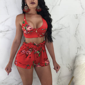 Sexy Flowers Printed Swimsuit （CL10316）