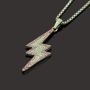 Wholesale fashion full diamond pendant lightning Style Necklace（A0119）