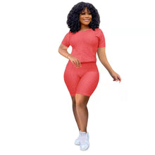 Load image into Gallery viewer, Wholesale women&#39;s solid color yoga short suit 2PC(CL8641)

