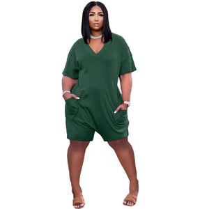 Wholesale ladies loose casual solid color jumpsuit(CL8726)