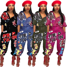 Load image into Gallery viewer, Wholesale Casual Print Graffiti Jumpsuit(CL9816)
