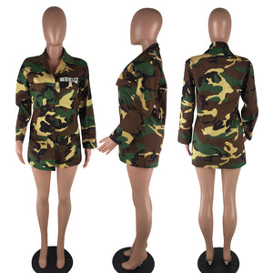 Camouflage Long Casual Jacket Casual (CL10092)