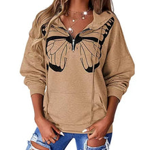 Load image into Gallery viewer, Casual Patchwork Printed Loose Hooded Sweater for Women (Cl10751)
