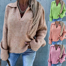 Load image into Gallery viewer, Wholesale leisure mixed color loose long sleeved sweater（CL9504）
