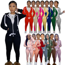 Load image into Gallery viewer, Wholesale plush sweater sports and leisure two-piece suit 2PC（CL9499）

