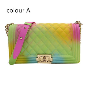 Wholesale women's colored jelly bags （JG8013)