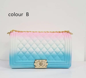 Wholesale women's colored jelly bags （JG8014)