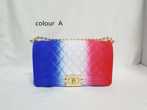 Wholesale women's colored jelly bags （JG8015)