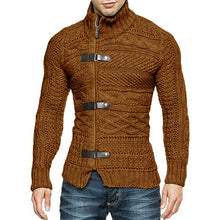 Load image into Gallery viewer, Men&#39;s Leather Ring Knitted Turtleneck Sweater (ML8233)
