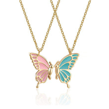 Load image into Gallery viewer, Good Friend Friendship Colorized Butterfly Necklace (A0169)
