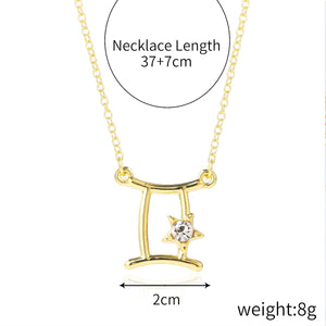 12 Constellation Design Necklace (A0170)