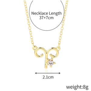 12 Constellation Design Necklace (A0170)