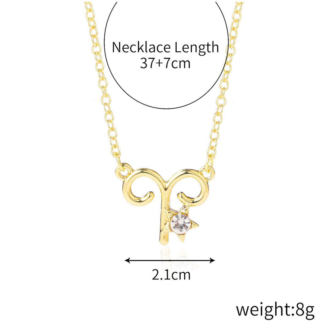 12 Constellation Design Necklace (A0170)