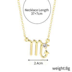 12 Constellation Design Necklace (A0170)