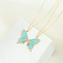 Load image into Gallery viewer, Good Friend Friendship Colorized Butterfly Necklace (A0169)
