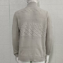 Load image into Gallery viewer, Men&#39;s Leather Ring Knitted Turtleneck Sweater (ML8233)
