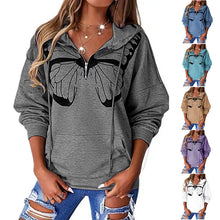 Load image into Gallery viewer, Casual Patchwork Printed Loose Hooded Sweater for Women (Cl10751)
