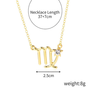 12 Constellation Design Necklace (A0170)