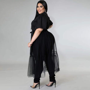 Large Size Tulle Maxi Dress（CL10870）