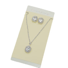 Load image into Gallery viewer, Bright Water Drop Zircon Rhinestone Necklace Eardrops Set (A0135)
