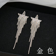 Load image into Gallery viewer, Splendid Diamond Zircon Tassel Long Earrings (A0134)
