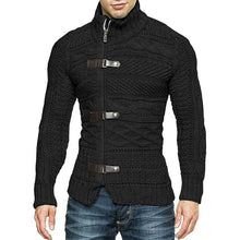 Load image into Gallery viewer, Men&#39;s Leather Ring Knitted Turtleneck Sweater (ML8233)
