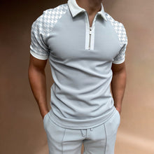 Load image into Gallery viewer, Zipper Color Matching Men&#39;s Sports Polo Shirt (ML8229)
