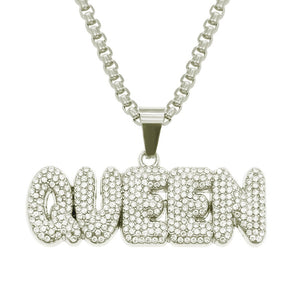 Wholesale full diamond pendant letter necklace（A0123）