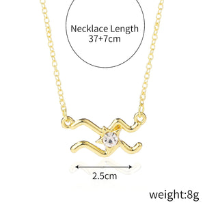 12 Constellation Design Necklace (A0170)