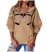 Load image into Gallery viewer, Casual Patchwork Printed Loose Hooded Sweater for Women (Cl10751)
