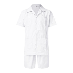 Linen Loose Short Sleeve Shorts Men's Suit (ML8243)