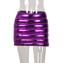 Load image into Gallery viewer, New Zipper Glossy Skirt （CL10243)）
