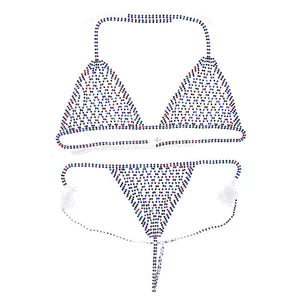 Mixed Color Mesh Bra Chain （A0146）