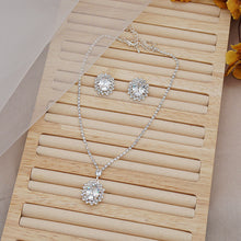 Load image into Gallery viewer, Bright Water Drop Zircon Rhinestone Necklace Eardrops Set (A0135)
